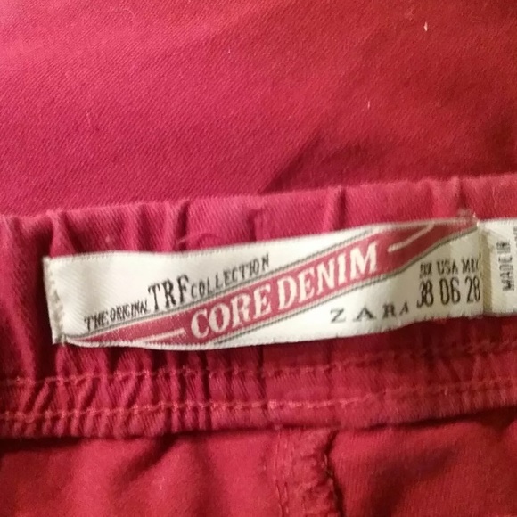 Zara The Original TRF Collection Red Jeans - Picture 4 of 4